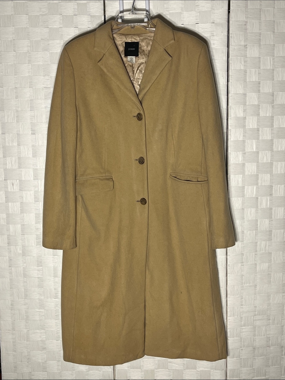 J. Crew Camel Wool Single-Breasted Coat